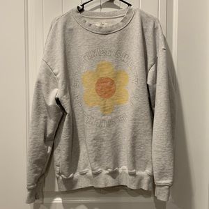 Aerie Offline Sweatshirt with flower and words